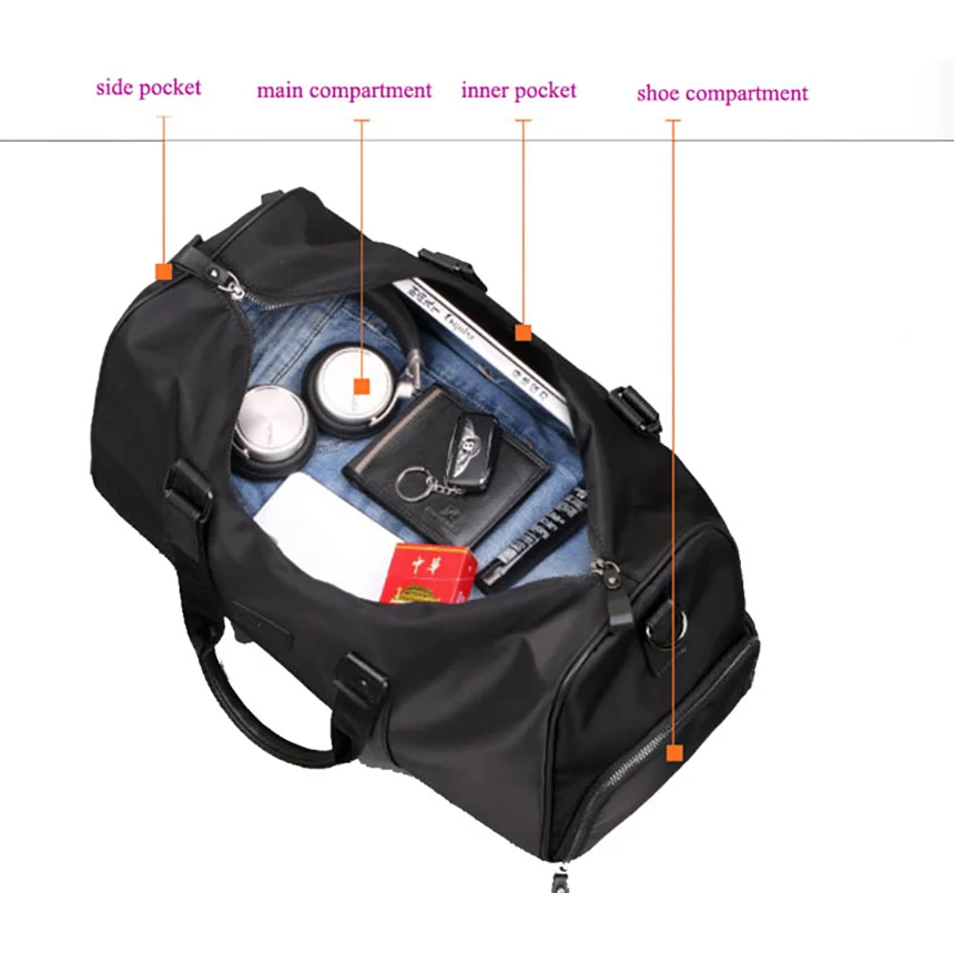 Duffel Bag with Shoe Compartment